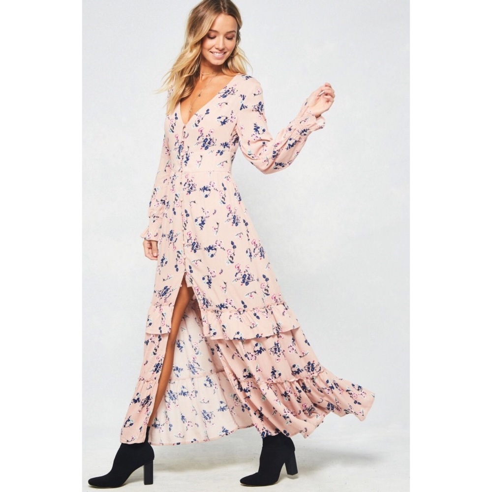 Dress Me In Flowers Maxi Dress, Blush - Picture 6 of 7